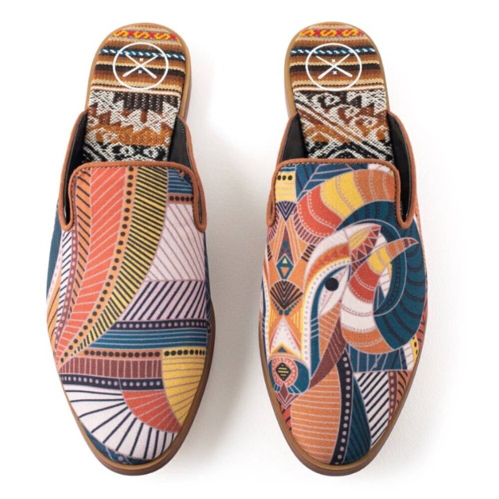 Inkaas Ethos Collection Cyprus Slide Mules Flats Backless Slip On Size 6 Women's